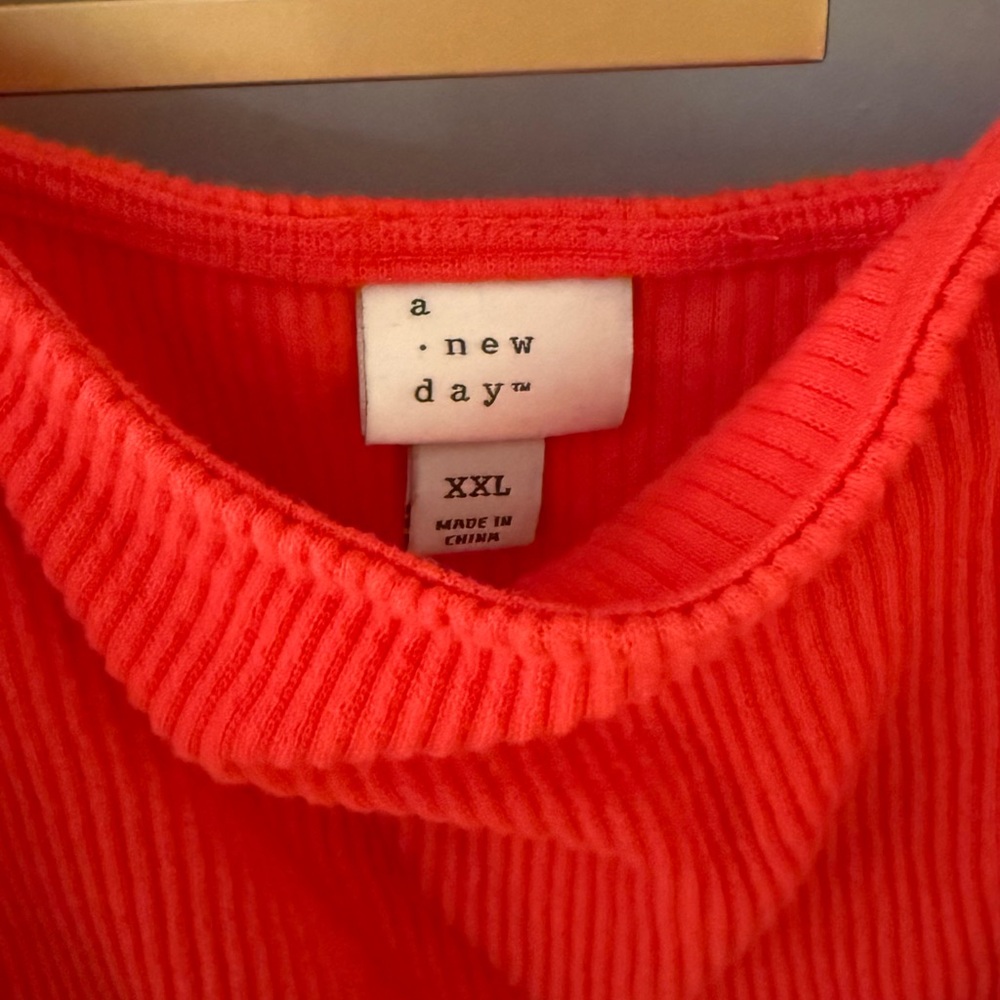 Women's Red Ruffle Sleeve Top - Picture 4 of 5